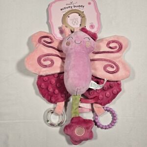 Dreamgro Activity Buddy Plush Butterfly Baby Travel Toy Rattle Crinkle Teether